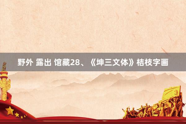 野外 露出 馆藏28、《坤三文体》桔枝字画