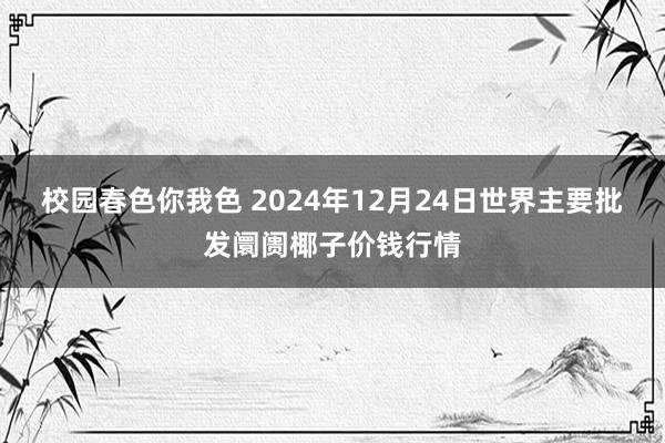 校园春色你我色 2024年12月24日世界主要批发阛阓椰子价钱行情