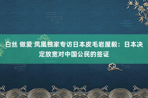 白丝 做爱 凤凰独家专访日本皮毛岩屋毅：日本决定放宽对中国公民的签证