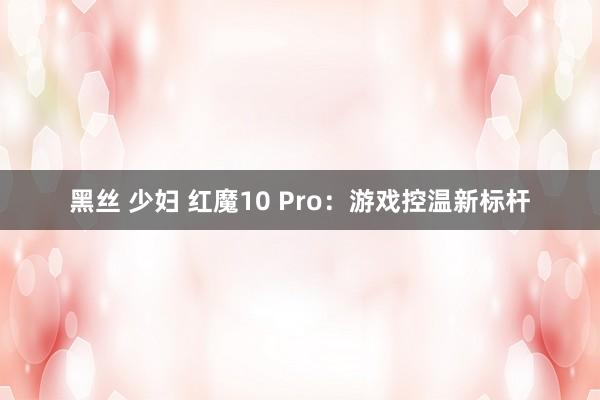 黑丝 少妇 红魔10 Pro：游戏控温新标杆