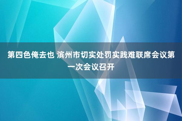 第四色俺去也 滨州市切实处罚实践难联席会议第一次会议召开