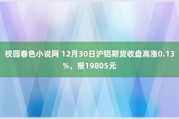 校园春色小说网 12月30日沪铝期货收盘高涨0.13%，报19805元