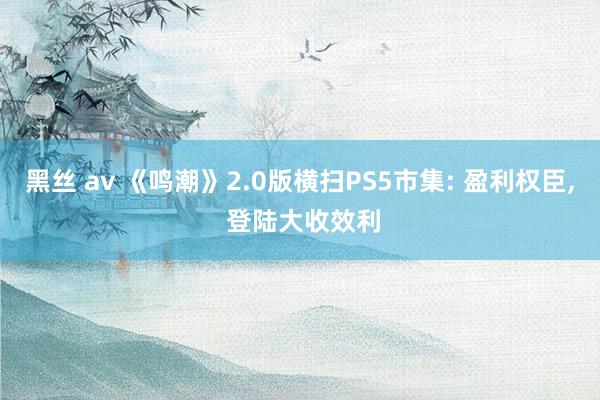 黑丝 av 《鸣潮》2.0版横扫PS5市集: 盈利权臣， 登陆大收效利