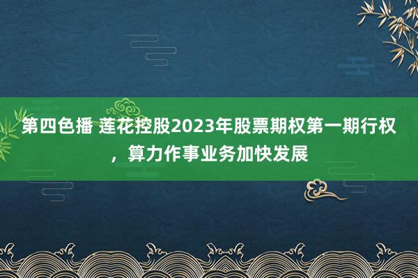 第四色播 莲花控股2023年股票期权第一期行权，算力作事业务加快发展