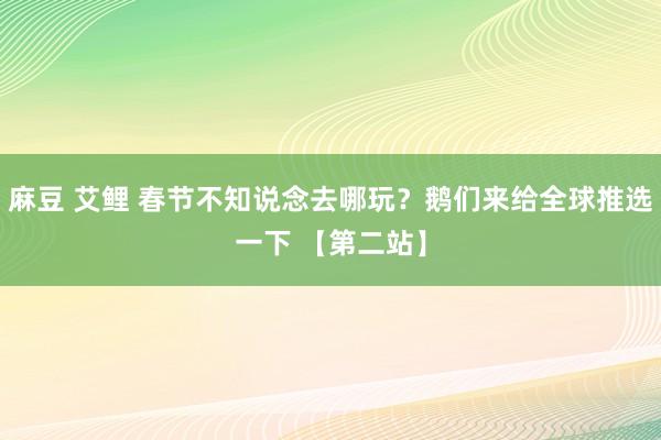 麻豆 艾鲤 春节不知说念去哪玩？鹅们来给全球推选一下 【第二站】