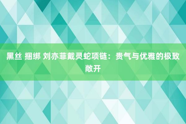 黑丝 捆绑 刘亦菲戴灵蛇项链：贵气与优雅的极致敞开