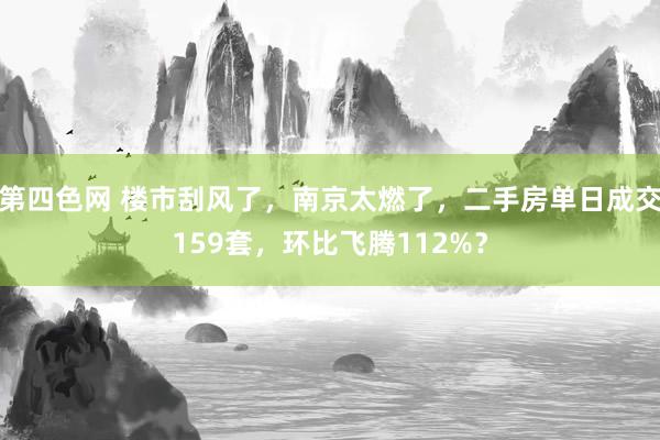 第四色网 楼市刮风了，南京太燃了，二手房单日成交159套，环比飞腾112%？